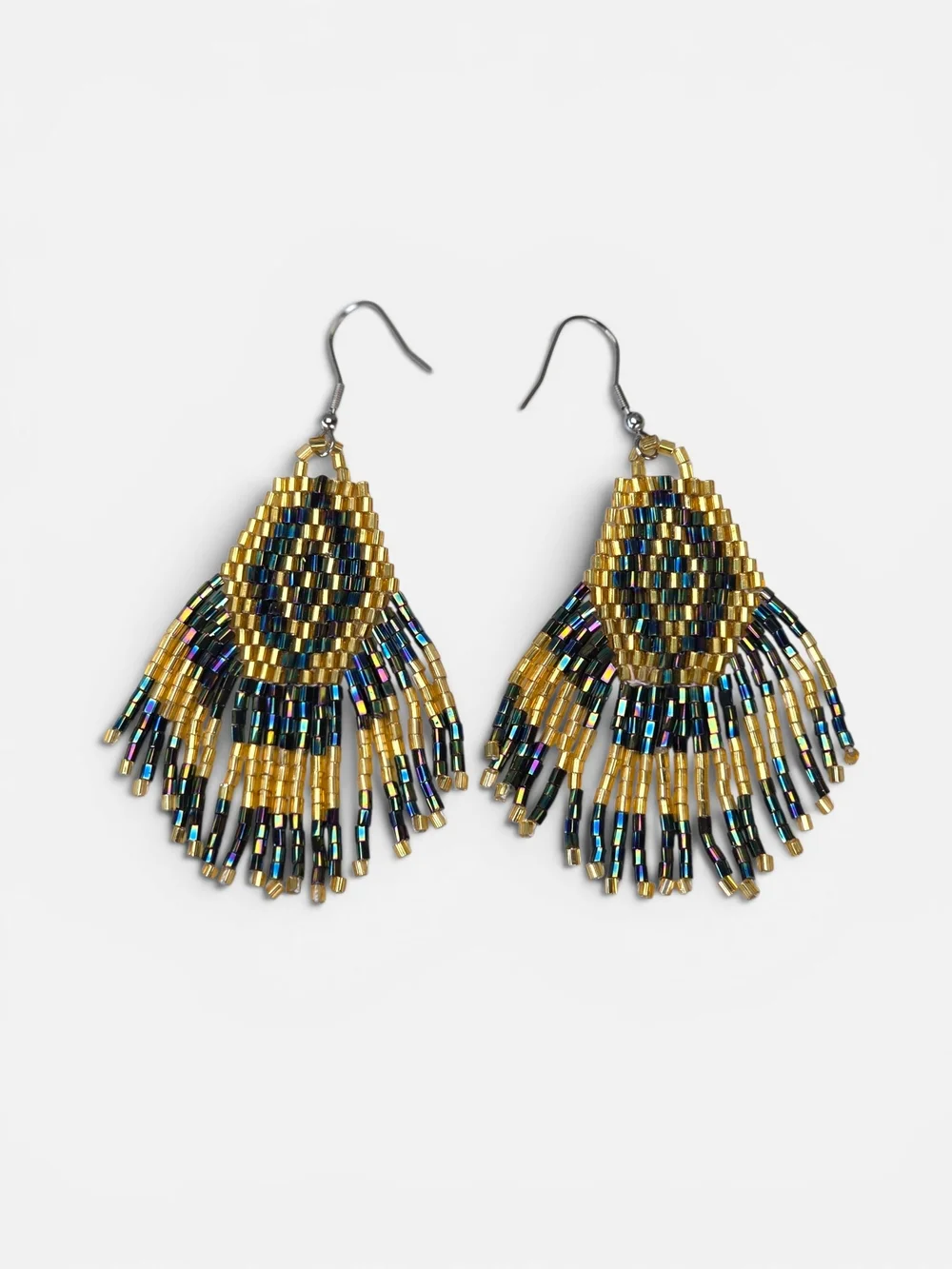 Willow Beaded Earrings Boho Fringe Southwestern Handmade Jewelry